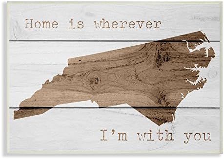 בית עץ צבוע של תעשיות סטופל נמצא בכל מקום בו אני נמצא איתך אמנות פלאק קיר גדולה במיוחד בצפון קרוליינה,