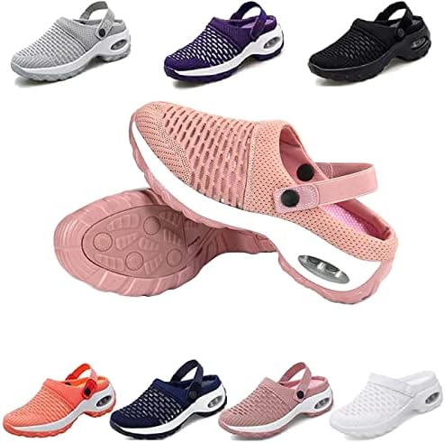 נשים סוכרתי הליכה אוויר כרית אורטופדי להחליק על נעליים-לנשימה עם קשת תמיכה רשת פרדות נעל סנדלי