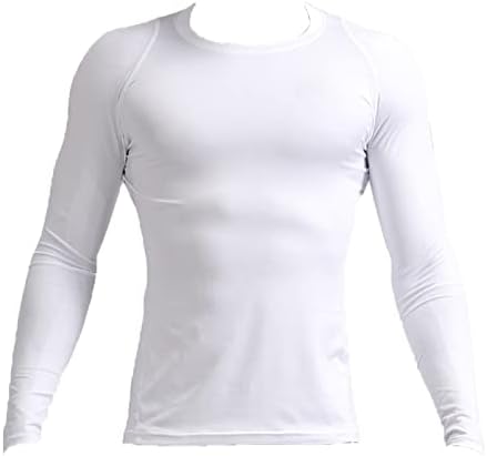 חולצות דחיסה של צווארון הגברים חולצות שרוול ארוך אימון אתלטי צמרת חדר כושר גופיות אימון ספורטאי