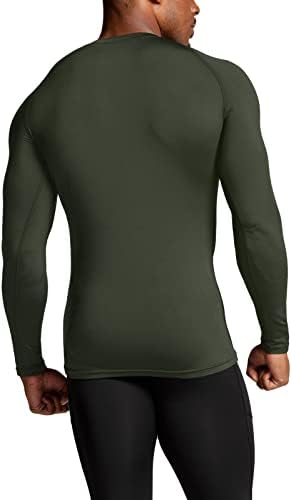 Athlio 1 או 3 חבילה של חולצות דחיסה של שרוול ארוך של גברים, חולצות דחיסה של שרוול ארוך חורפי, חולצת טריקו ריצה