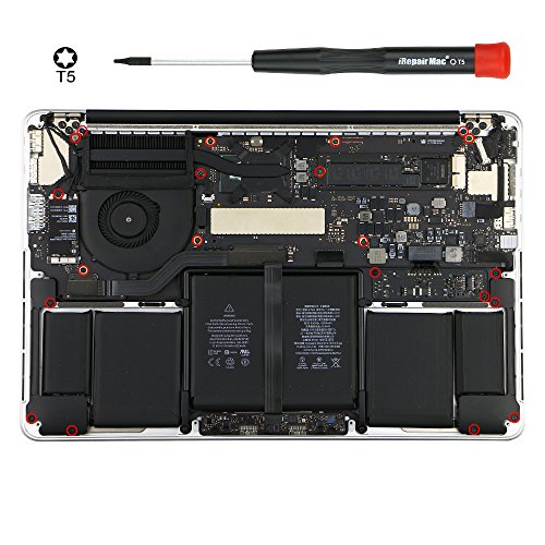 הברגים התחתונים של Pentalobe ומגדרת מברג עבור MacBook Air 11 ו- 13