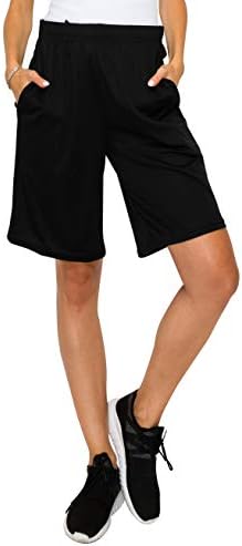 אטלוט - מכנסיים קצרים רופפים באורך הברך לנשים עם כיסי צד ושרוך-נהדר לאימון, חדר כושר , ספורט,
