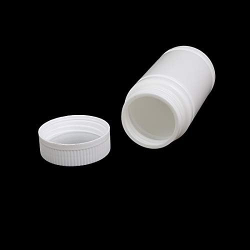 IIVVERR 5 יחידות 150 מל פלסטיק לבן רחב רחב רחב עגול אבקת מוצק צנצנת אחסון בקבוקים (5 יחידות 150 מל פלסטיק לבן