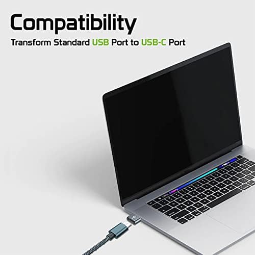 USB-C נקבה ל- USB מתאם מהיר זכר התואם ל- Sony Xperia XZ שלך למטען, סנכרון, מכשירי OTG כמו מקלדת, עכבר, ZIP,