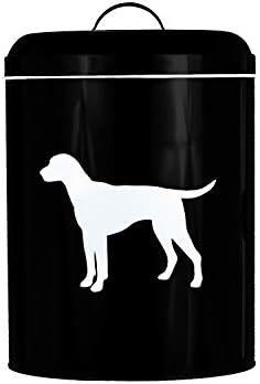 אמיצי לחיות מחמד כלב שחור / לבן באסטר מזון אחסון סל, גדול, 17 ק ג של מזון