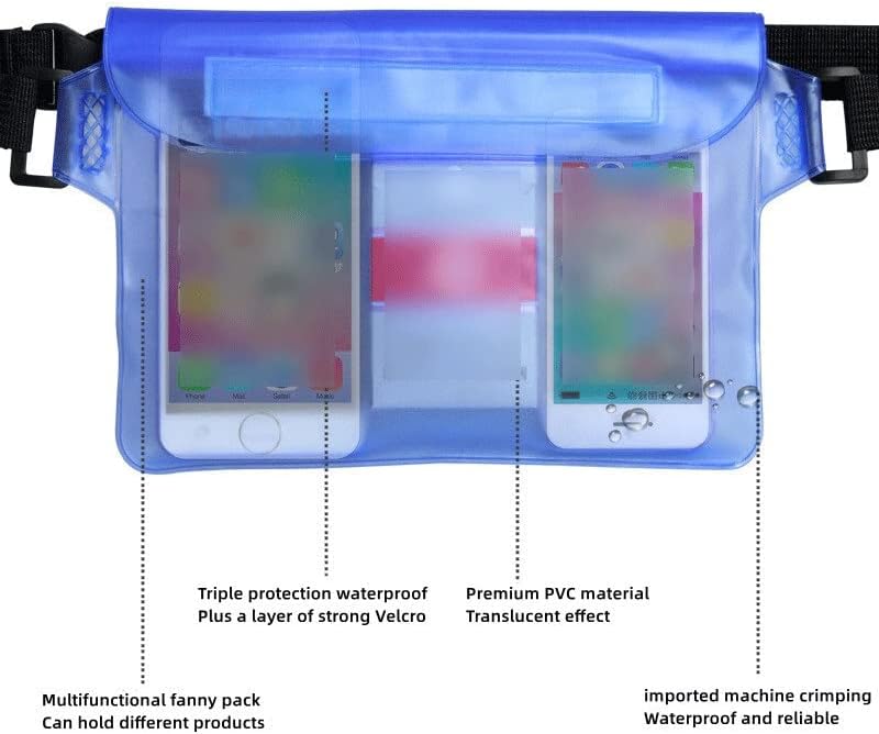 עמיד למים מותניים תיק 3 שכבות מתחת למים ייבוש כתף כיסוי שחייה צלילה תיק נייד טלפון פאוץ מקרה