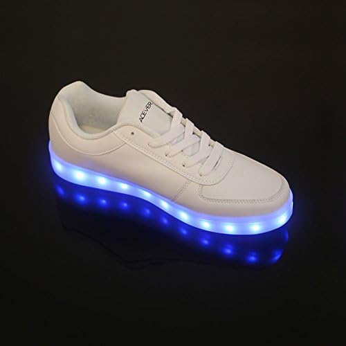 ACEVER USB טעינה LED LED מוארת נעליים מזדמנות נעליים LED נעליים LED SNEAKERS COSPLAY חג המולד