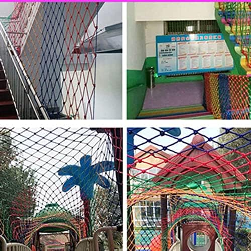 KFGDFD בטיחות לילדים רשת הגנה צבעונית רשת חיצונית פוליאסטר צבעונית מגן על מדרגות ומרפסת מרפסת אנטי-סתיו רשתות
