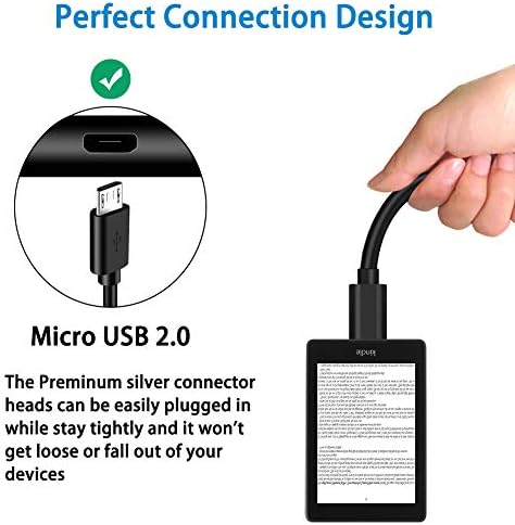 2 פאק 10ft מיקרו USB כבל USB עבור Fire HD, HDX 6 7 8.9 9.7 10.1 11 11.6 12 12.1 12.2 טאבלט, מהדורת
