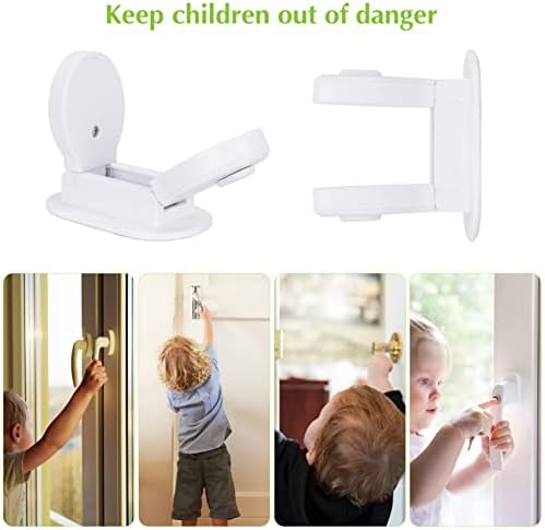 מנוף דלת WWW מנעול בטיחות לתינוק מנעולי דלתות לתינוקות לבטיחות לילדים, 2 חבילות משופרות מנעול מנוף דלתות אטום