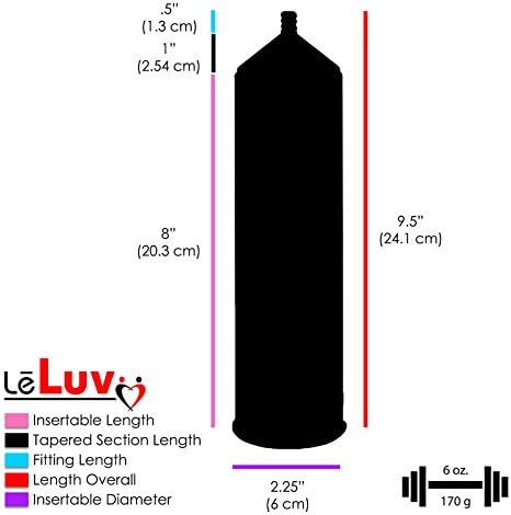 משאבת ואקום של LELUV רוטטת צרור שיפור זכר עם 3 שרוולים בגודל, חותם צילינדר שחור, חותם צילינדר ברור,