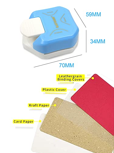 RAYSON CR05BL 3 ב 1 חותך פינתי, 4 ממ 7 ממ 10 ממ 3 כיווני אגרופי נייר עגולים פינתיים למלאכת נייר,