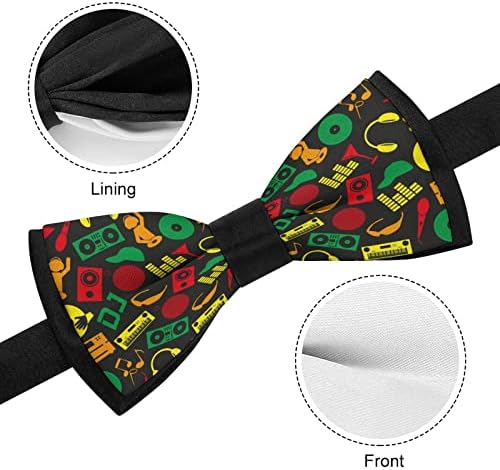 צבע גברים של מראש קשור עניבות פרפר מתכוונן מודפס חידוש עניבה