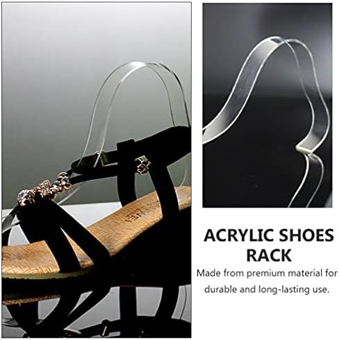 נעלי חוליבנה מחזיק תצוגה 5 זוגות נעליים ברורות אקריליות תצוגת נעלי סנדל תוספות מחזיקי מעמד מתלה