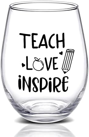 מתנות הערכה למורה דזלוט, מתנות למורה לנשים, ללמד אהבה השראה כוס יין ללא גזע למורה יום הולדת לחג המולד,