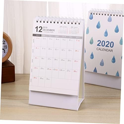 Tofficu 2 PCS 2020 שולחן כתיבה לוח השנה לוח השנה לוח השנה של לוח השנה של שולחן 2020 קיר לוח השנה לתלוי פשוט