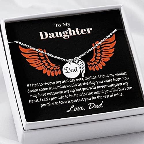 לשרשרת הבת שלי, מתנת הגנה בת מאבא, מתנה לשרשרת הבת שלי, בת מתנה, מתנות לבתי, מתנה לתכשיט היוקרה שלה סגנונות