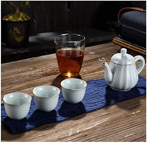 Lianxiao - סט תה נייד נורדי פשוט משרד ביתי חיצוני יצרנית תה כוס שתייה מהירה כוס סיר שלוש כוס קומקום -3