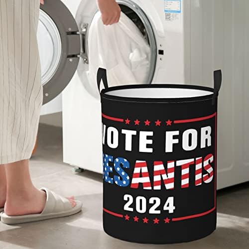 להצביע עבור דסנטיס 2024 כביסת מעגלי כביסה בגדי תיק מתקפל סל כביסה לחדר שינה אמבטיה סל