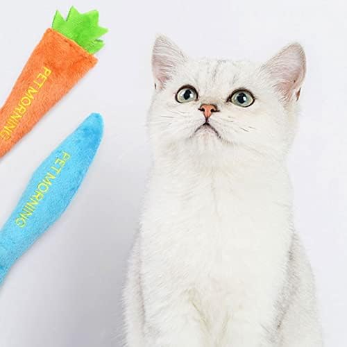 צעצועים לחתולים של הונראנה, צעצועי לקיעת שיניים בריאים לחתולים לחתולים וחתלתולים, חתול מדומה חציל פלפל