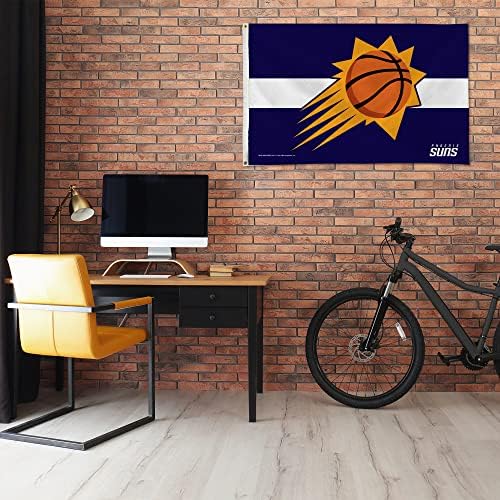 RICO Industries NBA פיניקס סאנס 3 'x 5' דגל באנר - חד צדדי - מקורה או בחוץ - עיצוב ביתי