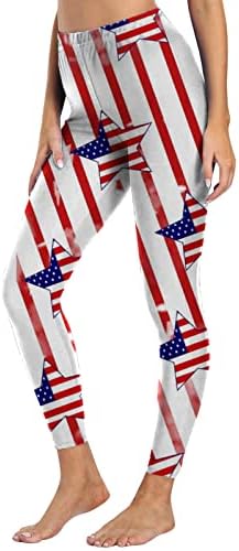 נשים פטריוטיות ארהב דגל אמריקאי דגל בהתאמה אישית חותלות רזות מכנסיים ליוגה המריצים פילאטיס מכנסי יוגה