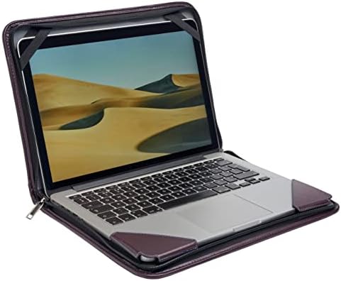 מארז מסנג'ר מחשב נייד עור סגול Broonel - תואם ל- Dell Chromebook 11 3000 11.6 אינץ '
