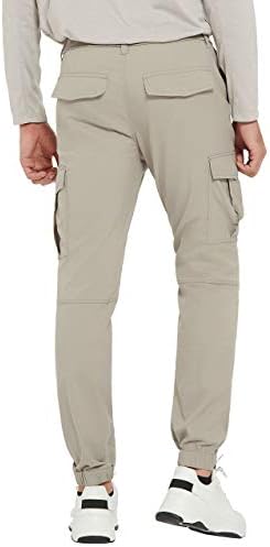 מכנסי מטען לטיולים בגברים של Puli מכנסיים רזים מתאימים רצים רוכבים רכיבה על מכנסיים חיצוניים אטומים למים