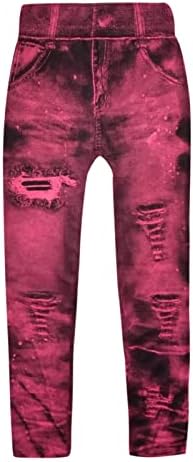 2023 מכנסי ג'ינס מזויפים לנשים ג'ינס הדפס חותלות אופנה מותניים גבוהה הרמת מכנסיים חלקה מכנסי יוגה רזים מכנסיים