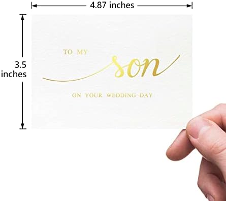 מג'וצ'ה לבני בכרטיס יום החתונה שלך, כרטיס חתונת נייר זהב