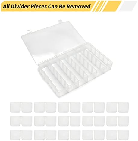 MROMAX PP תיבת אחסון רכיב, 275 x 175 x 40 ממ מארגן פלסטיק מיכל מתכוונן 36 קופסאות כלים נשלפות לרכיב