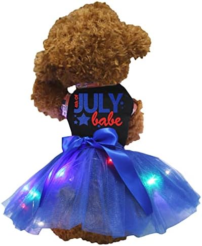 פטיטבלה 4 ביולי שמלת כלבים של כלב בייב