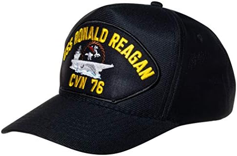 ארצות הברית חיל הים רונלד רייגן-76 נושאת ספינה סמל תיקון כובע חיל הים כחול בייסבול כובע