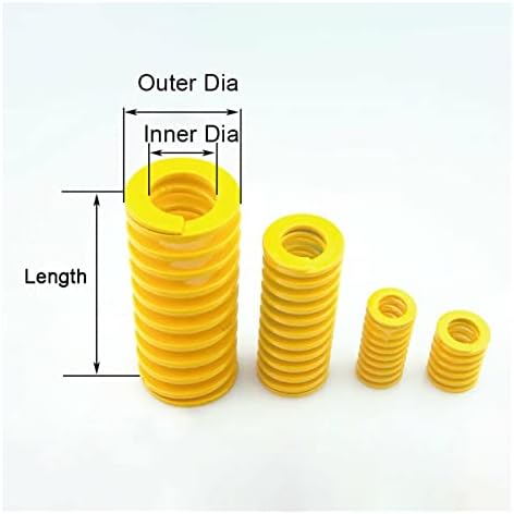 קפיצי דחיסה מתאימים לרוב התיקון I 2 יחידות קוטר חיצוני 12 ממ צהוב אור צהוב דחיסת עובש קפיץ