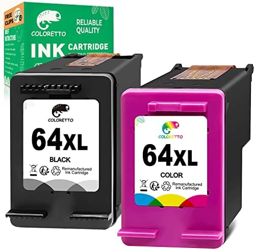 Coloretto מדפסת מחדש מדפסת מחסנית דיו החלפת HP 64XL 64 XL לשימוש עם קנאה צילום 7855 7155 6255 7120 7858