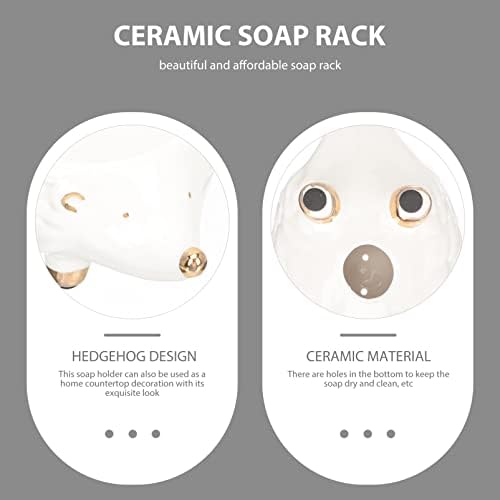 Zerodeko SOAP THEAL מגש קרמיקה סבון בר קופסאות לכיור מטבח מקלחת חמוד בצורת בעלי חיים צורת סבון קופסת סבון