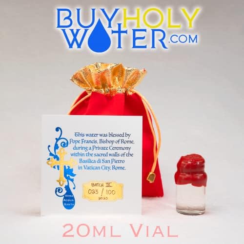 מים קדושים מבורכים 20 מל שעווה אדומה בקבוקון פקק אטום ✞ המים הקדושים האותנטיים והמוסמכים היחידים
