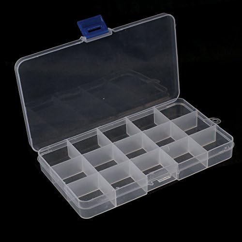 AEXIT פלסטיק 15 מארגני כלים תאים קופסאות כלים לאחסון רכיבים אלקטרוניים מארז 4 יחידות