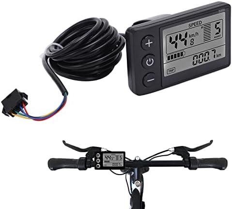 מחשב אופניים S866, תצוגת אופניים חשמלית מד LCD, 24V 36V 48V לוח בקרה של קטנוע חשמלי עם תקע SM, מד מד מדד אופניים,
