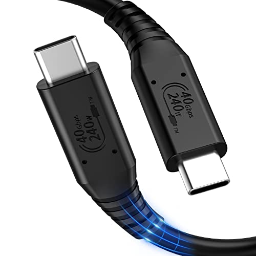 ZTZNOM USB 4 כבל 40 ג'יגה-ביט לשנייה העברת נתונים ≠ 2.6ft זק, טעינה של 240 וואט, USB C לכבל