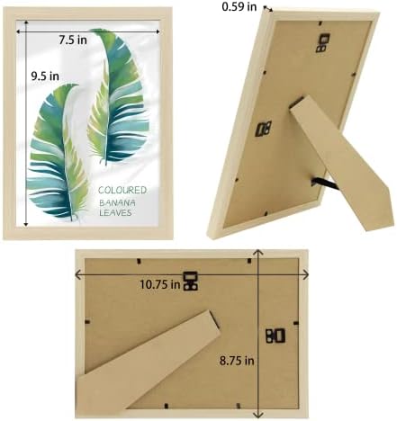RONFIN 8X10 מסגרת תמונה פרספקס עץ עם הר, מסגרות פוסטר מעץ קדמיות לשולחן השולחן או מסגרת תמונה מודרנית