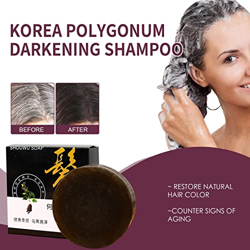 בר שמפו מולטיפלורום פוליגונום - הוא שומר שיער לבן לשמפו שחור סבון שיער צמיחה מחודשת בר שמפו, בר שמפו