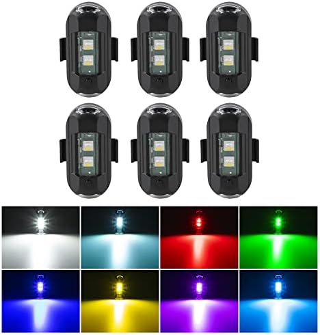 8 צבעים מגנטי חירום אזהרת מטוסי תאורת לילה עף מהבהב אורות עבור מזלט דג ' י מאוויק מיני 3 פרו אוויר 2 של אופני